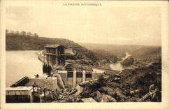 VINTAGE POSTCARD Eguzon stopping