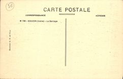 VINTAGE POSTCARD Eguzon stopping