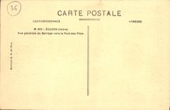 VINTAGE POSTCARD Eguzon the Hollow Picturesque one View of the stopping towards the bridge of the Islands