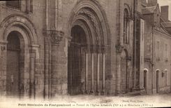 La POSTAL Small Seminar De Fontgombaud Gate de la VENDIMIA de la iglesia de la abadía y el hotel negocian