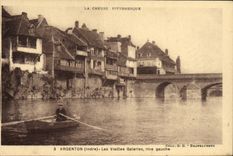 CPA La Creuse Pittoresque Argenton Les Vieilles Galeries Rive Gauche