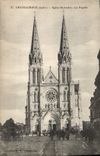 VINTAGE POSTCARD Chateauroux Church St Andre the Frontage