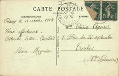 POSTAL Pellevoisin interior de la VENDIMIA de la iglesia de parroquia