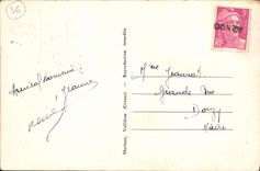 POSTAL Nohant de la VENDIMIA la iglesia