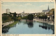 VINTAGE POSTCARD Issoudun View