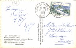 POSTAL MODERNA casa de Gargilesse de la arena de George