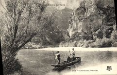 CPA Les Gorges De Tarn Entree Des Detroits Barque 