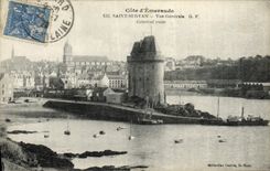 VINTAGE POSTCARD Emerald Dimension Servan Saint View