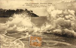VINTAGE POSTCARD Dimension of Dinard Emerald Details Of Waves On the Dam