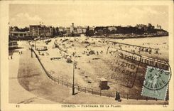 CPA Dinard Panorama De La Plage