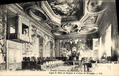 VINTAGE POSTCARD Rennes Law courts Grance Room Of the Parliament De Brelagne