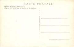 Sepulcro del St de Neuvy de la POSTAL de la VENDIMIA la iglesia en el modelo del sepulcro del St