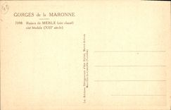 CPA Gorges De La Maronne Ruines De Merle