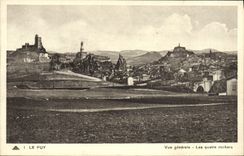 VINTAGE POSTCARD Puy View four rocks