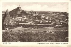 CPA Le Puy Vue Generale Les Rochers Corneille Et Aiguilhe