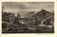CPA Le Puy Vue Generale Les Quatre Rochers