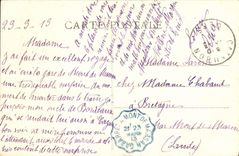 VINTAGE POSTCARD Cazaubon Interieur Of the Church Celebrates of Jeanne d' Arc