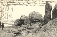 La POSTAL Rochers fantástico de la VENDIMIA tiene Sion