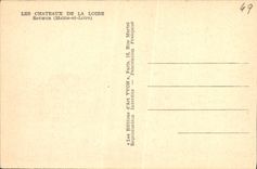 VINTAGE POSTCARD Loire ch4ateau Saumur