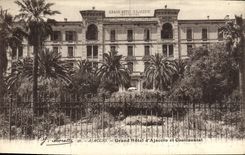 VINTAGE POSTCARD Ajaccio Large Hotel Of Ajaccio and Continental