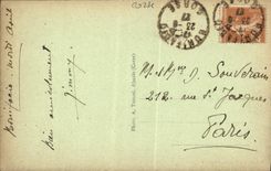 POSTAL Córcega Bonifacio de la VENDIMIA