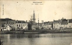 VINTAGE POSTCARD Brittany Binic Centers Sailing Boat