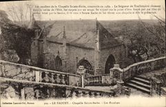 VINTAGE POSTCARD Faouet Vault Sainte Barb Staircases