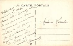 Panorama de Laval de la POSTAL de la VENDIMIA en Mayenne el nuevo puente y el viaducto