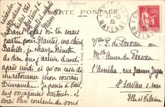 POSTAL Laval de la VENDIMIA la puerta de Beucheresse y la catedral