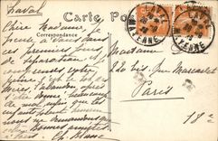 POSTAL Laval de la VENDIMIA el castillo Windows en la corte interior