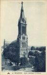 VINTAGE POSTCARD Mulhouse Catholic church St Etienne