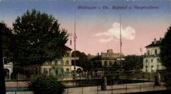 VINTAGE POSTCARD Mulhausen Bahnhof U Hauptzoffamt