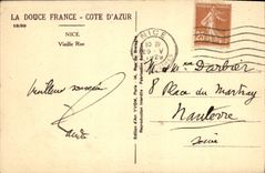 CPA La Douce France Cote d'Azur Nice Vieille Rue