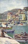 La POSTAL de la VENDIMIA el puerto tiene barcos Menton