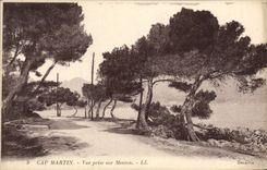 CPA Cap Martin Vue Prise Sur Menton