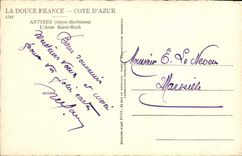 CPA La Douce France Cote d'Azur Antibes L'Anse Saint Roch