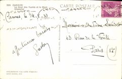 CPA Cannes Le Quai Des Yachts Et Le Mont Chevalier Bateaux