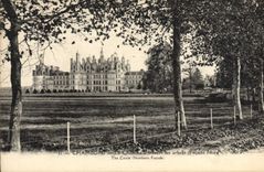 CPA Chambord Le Chateau A Travers Les Arbres Facade Nord