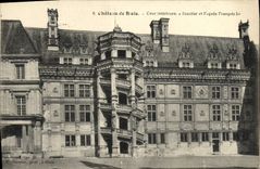 CPA Chateau De Blois Cour Interieure Escalier Et Facade Francois 1er