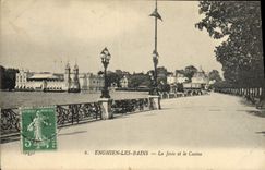 VINTAGE POSTCARD Enghien Les Bains the Pier And the Casino