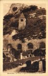 VINTAGE POSTCARD High Isle Close Gasny Church And Cimetiere In the Rock