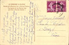 VINTAGE POSTCARD the Game preserve St Hilaire Edges Of the Marne And Hours Clear