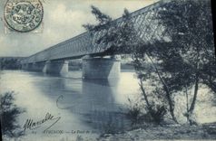 POSTAL Avignon de la VENDIMIA el puente del hierro