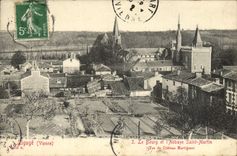 CPA Liguge Le Bourg et l'abbaye Saint Martin