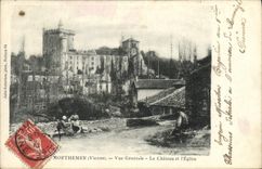 CPA Morthemer Vue Generale Le Chateau et L'Eglise
