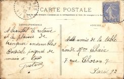 CPA Homme et lapin Folklore vienne 