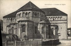 VINTAGE POSTCARD Solignac the Apse of the Church