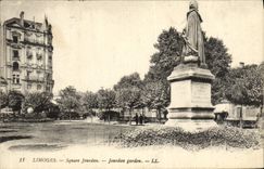 VINTAGE POSTCARD Limoges Jourdan Public garden
