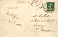 VINTAGE POSTCARD Surroundings of Limoges Ruins of the Castle of Chalusset