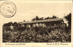 VINTAGE POSTCARD St Vincent On Jard House of Clemenceau